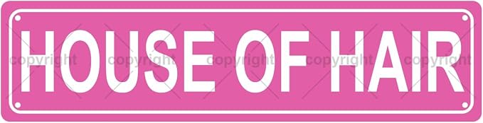 HOUSE OF HAIR Space Metal Tin Street Sign Bar Cafe Garage Cave Home Room Wall by Unknown