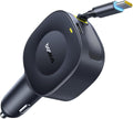 Baseus Ultra-Mini Retractable Car Charger USB C, 60W Fast Charging Car Charger by Baseus