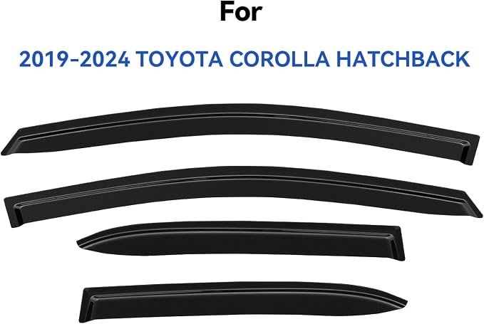 Window Visors Rain Guards for 2019-2025 Toyota Corolla Hatchback, Out-Channel - Image 2