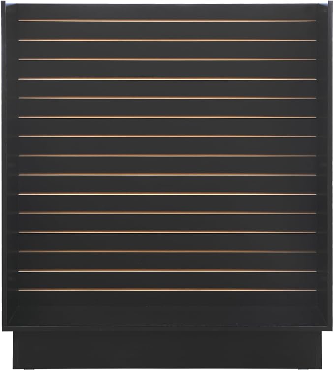 WISDOMFUR H-Unit Slatwall Gondola Display – 4 ft Black Freestanding Retail - Image 3