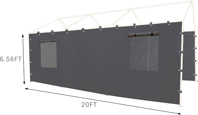 Sidewall Panel with Mesh Windows and Elastic Ball Bungees, - Image 5