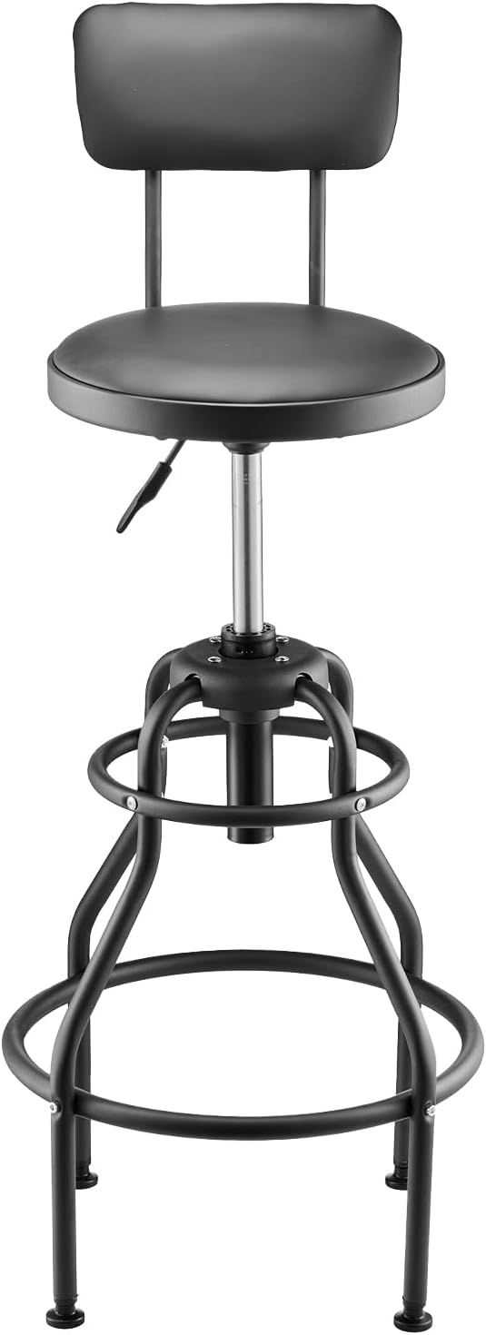 VEVOR Shop Stool with Backrest, Pneumatic Garage Seat/Work Stool with 300 lbs - Image 9
