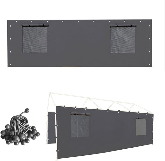 Sidewall Panel with Mesh Windows and Elastic Ball Bungees, by Vanteriam
