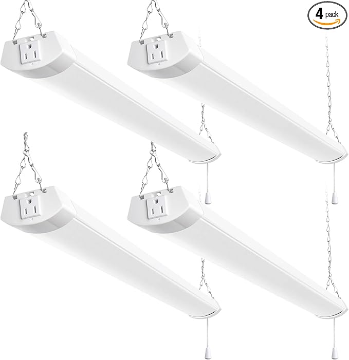 hykolity 4FT 120W LED Shop Light Linkable, 5000K Utility Shop Lights by hykolity