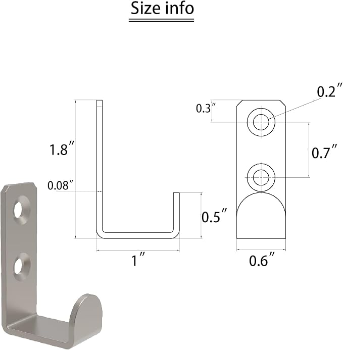 Wall Hooks Coat Hook Robe Hanging Robe & Towel Hooks, Utility Hooks Indoor - Image 4