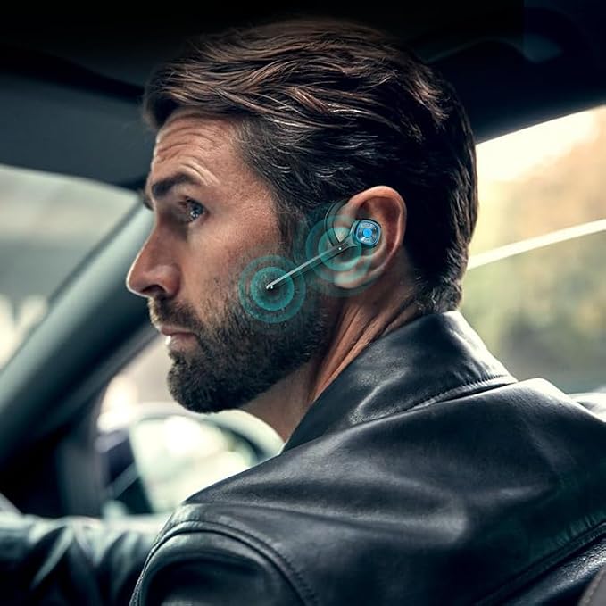 IHAO Wireless Bluetooth Earpiece Headphone Dual Noise Cancelling Mic Painless - Image 2