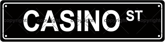 CASINO ST Space Metal Tin Street Sign Bar Cafe Garage Cave Home Room Wall by Unknown