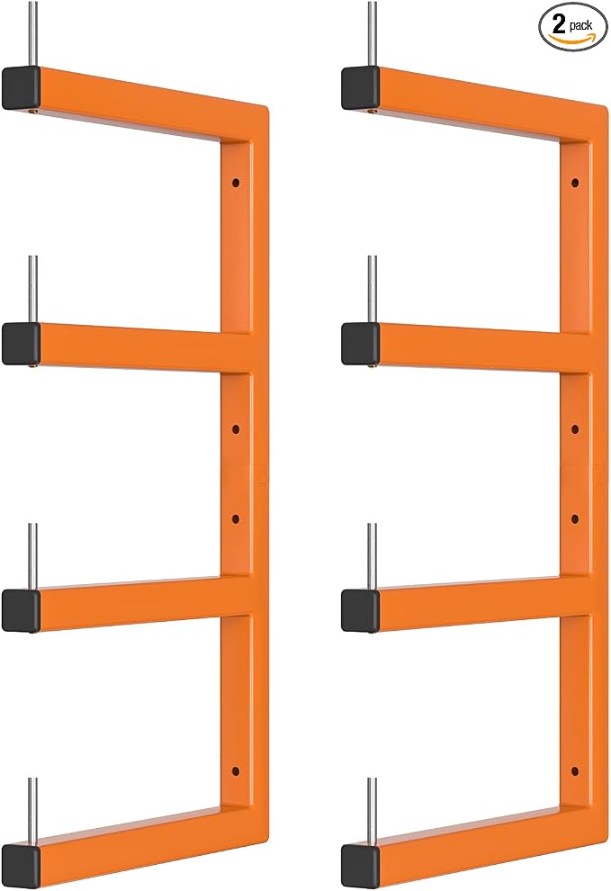 2-Pack Lumber Storage Rack, Wood Storage Racks Wall Mount, Heavy Duty Garage by Riciakik