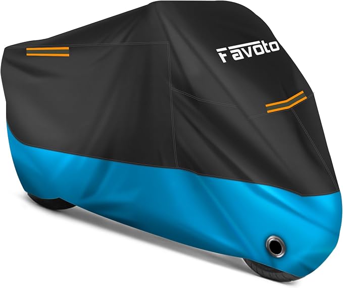 Favoto Motorcycle Cover 96.5 inches Length All Season Universal Weather by Favoto