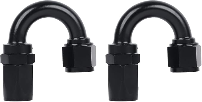 LokoCar 10AN Hose End Fitting 180 Degree Swivel by GetToKnowEachOther