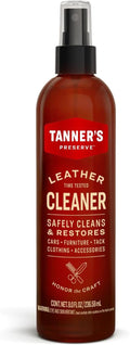 Tanner's Preserve Leather Cleaner, Cleans & Restores Finished Leather, Use by TannersPreserve