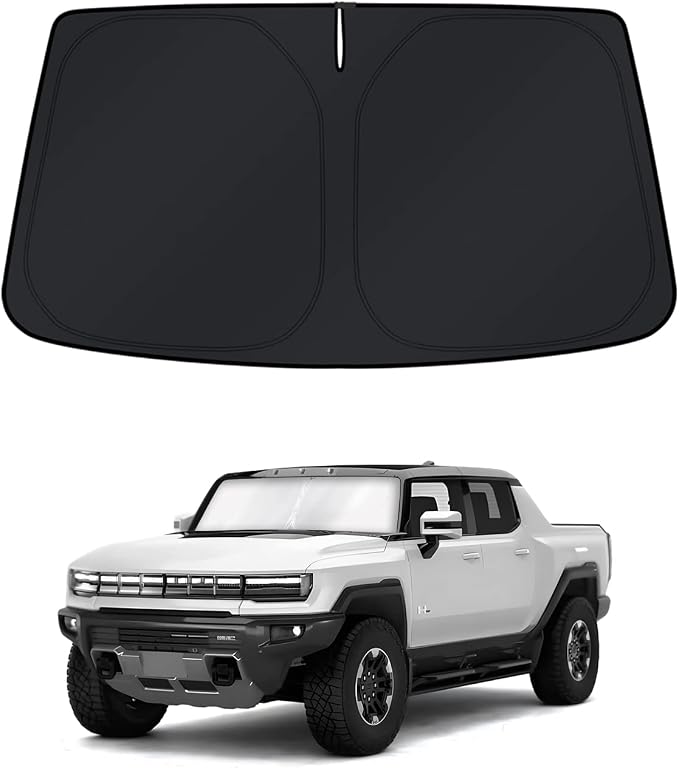 KUST Windshield Sun Shade for GMC Hummer EV 2022-2023 2024 2025 Window Shade by KUST