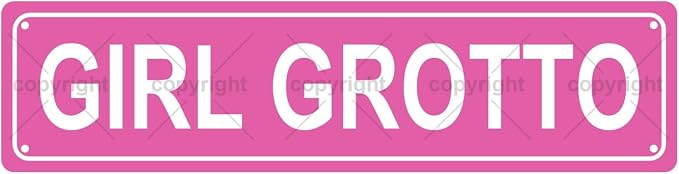 GIRL GROTTO Space Metal Tin Street Sign Bar Cafe Garage Cave Home Room Wall by Unknown