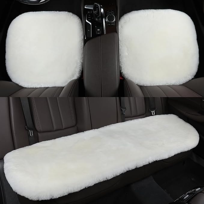 Fluffy Genuine Australia Sheepskin Car Seat Cover - Image 6