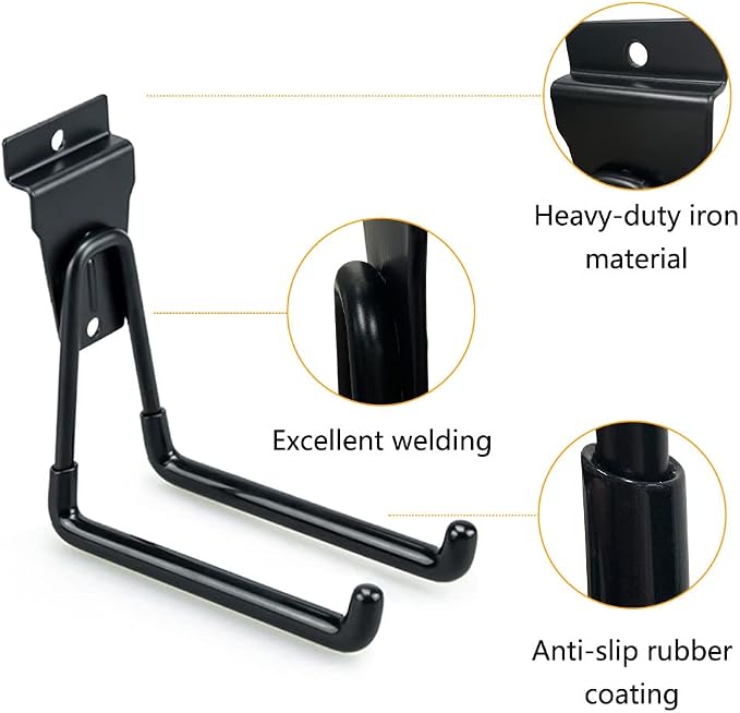 Slatwall Hooks Heavy Duty Slatwall Accessories Small J Hooks Garage Slat Wall - Image 3
