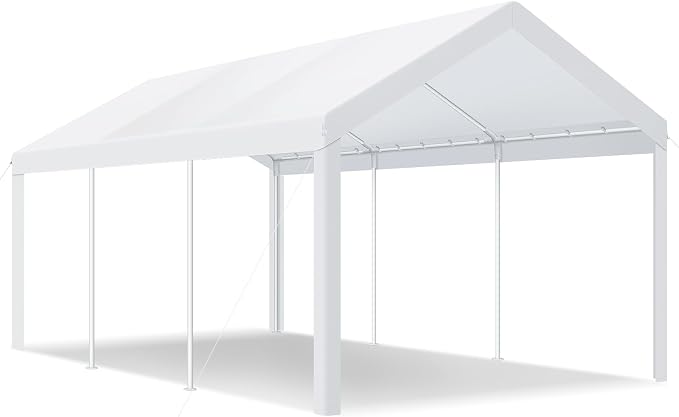 COBIZI Carports 10x20 Heavy Duty Car Tent Garage, Galvanized Frame Car Canopy - Image 8