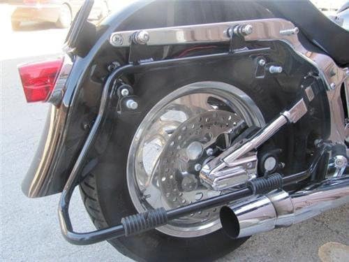 XFMT Gloss Black Hard Saddle bags Trunk w/Lid Latch & Key+Saddlebag Conversion - Image 8