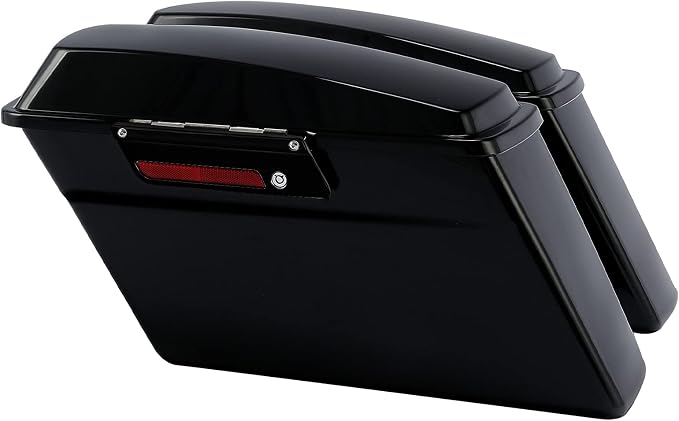 XFMT Vivid Black Hard Saddlebags Saddle Bags Trunk Black Latches W/Black - Image 2