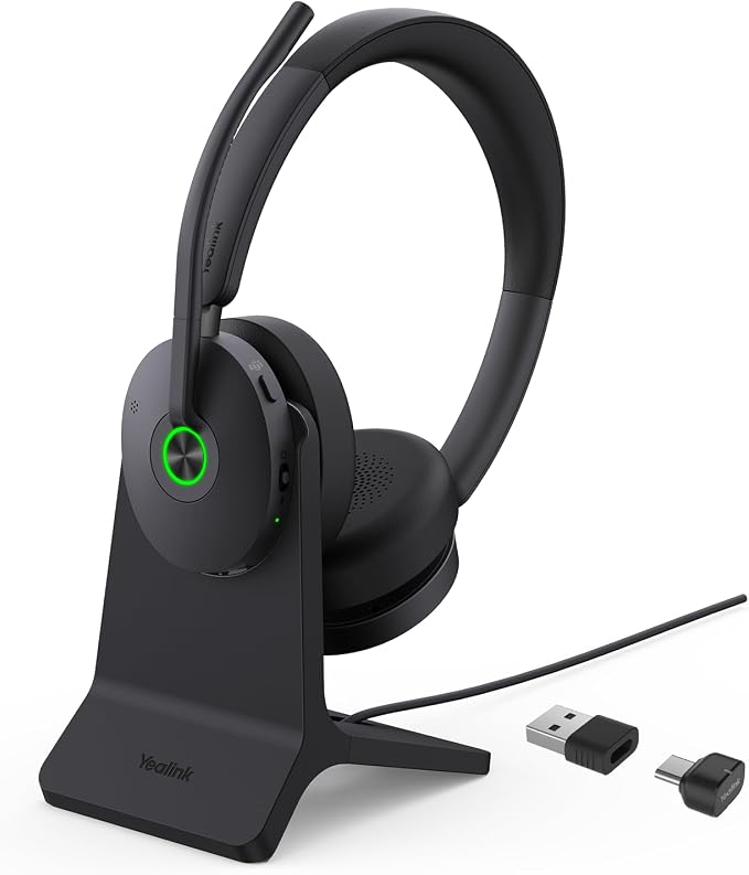 Yealink BH74 with Stand ANC Wireless Bluetooth Headset with Mic by RedefineYourWorkplace