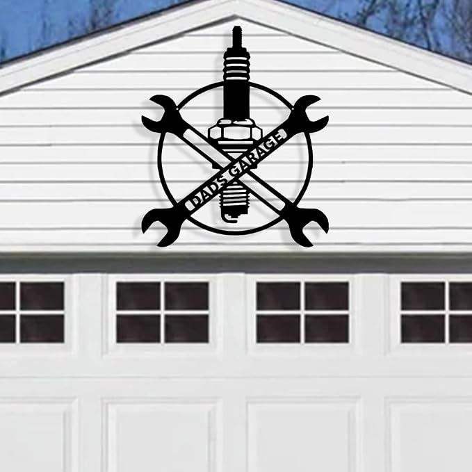 Personalized Papa's Custom Metal Workshop Sign - Image 2