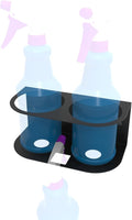 JINGCHENGMEI 2 Spray Bottles Holder, Steel Wall Mount Storage Organizer by JINGCHENGMEI
