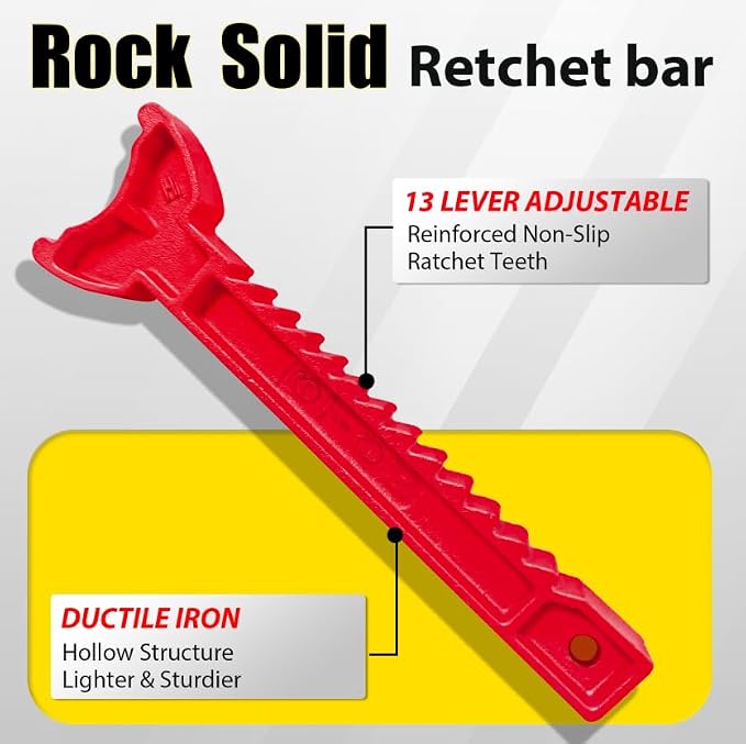 6 Ton Jack Stands, 15.6"-23.4" Adjustable - Image 3
