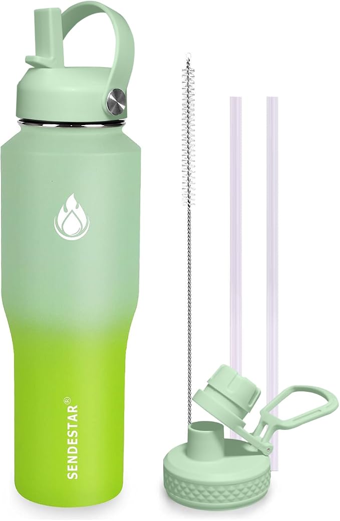 SENDESTAR 32oz Water Bottle Wide Mouth Stainless Steel Vacuum Insulated Double by Sendestar