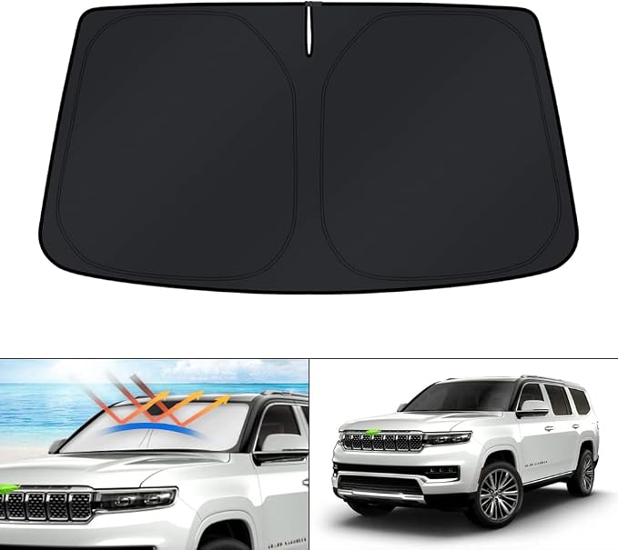 KUST Windshield Sun Shade for Jeep Grand Wagoneer 2022-2024 2025 2026 Sunshade by KUST