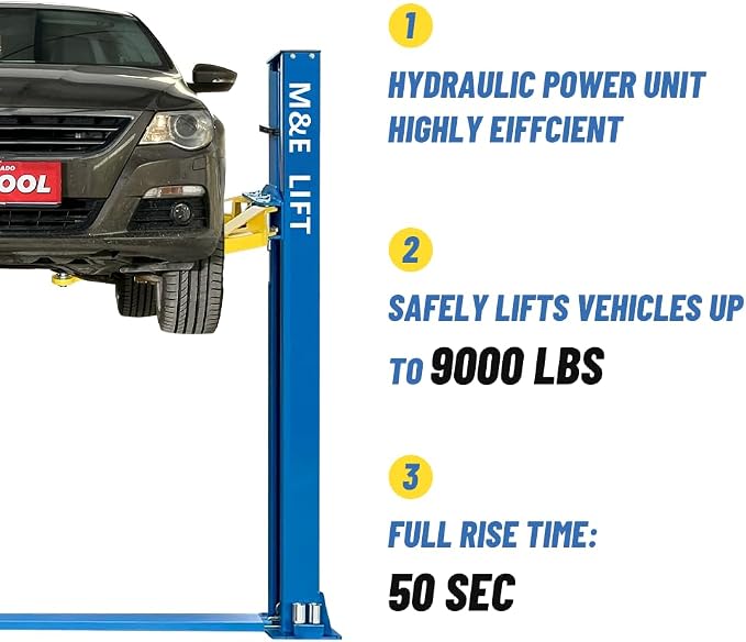 9000lbs 2 Post Car Lift Two/2 Post Lift Car Lift Automotive Lift - Image 4
