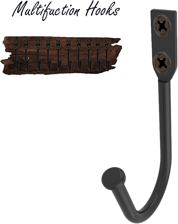 Wall Hooks Coat Hook Robe Hanging Robe & Towel Hooks, Utility Hooks Indoor - Image 2