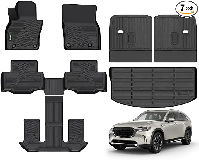 ANBINGO® Floor Mats & SeatBack Cargo Liner | CX90 2024-2025 6 Passenger | 2nd by ANBINGO