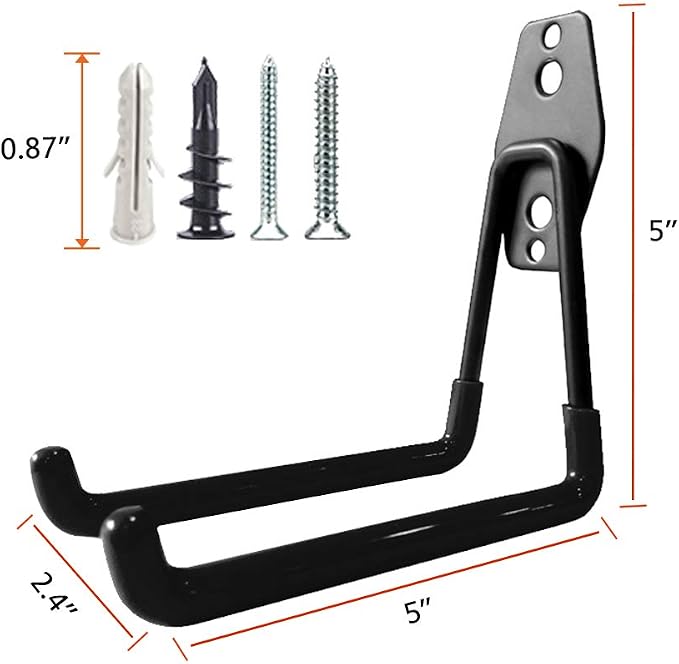 Garage Storage Utility Hooks，Garage Garden Tool Organizer，Steel Wall Mount Hooks - Image 2