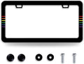 Gay Rainbow Line License Plate Frame Funny LGBT License Plate Frames Stainless by BRAGHRTED