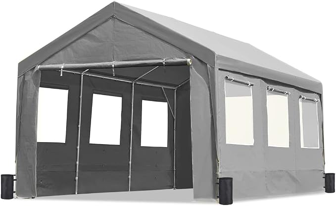 ADVANCE OUTDOOR 10x20 ft Adjustable Height Carport by ADVANCEOUTDOOR