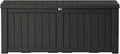 150 Gallon Lockable Resin Deck Box, Waterproof & UV-Resistant Outdoor Storage by Home