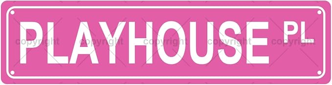 PLAYHOUSE PL Space Metal Tin Street Sign Bar Cafe Garage Cave Home Room Wall by Unknown