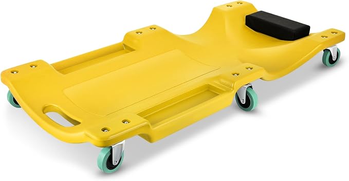 DNA MOTORING 40" L X 19" W Vehicle Repair Low Profile Plastic Rolling Garage by DNAMOTORING-Tools