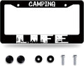 Camping Life License Plate Frame Forest Night Deer License Plate Frames by BRAGHRTED