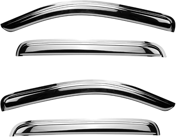 Chrome Side Window Visor Wind Vent Deflector fit - Image 2