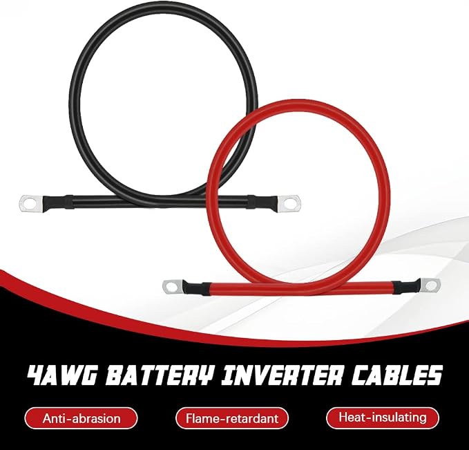 4 AWG Battery Cable 6FT 4 Gauge Pure Copper Battery Inverter Cables - Image 2
