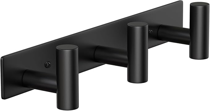 Wall Mounted Coat Rack-3 Hooks, Heavy Duty Stainless Steel Hook Rail by VINHOLD