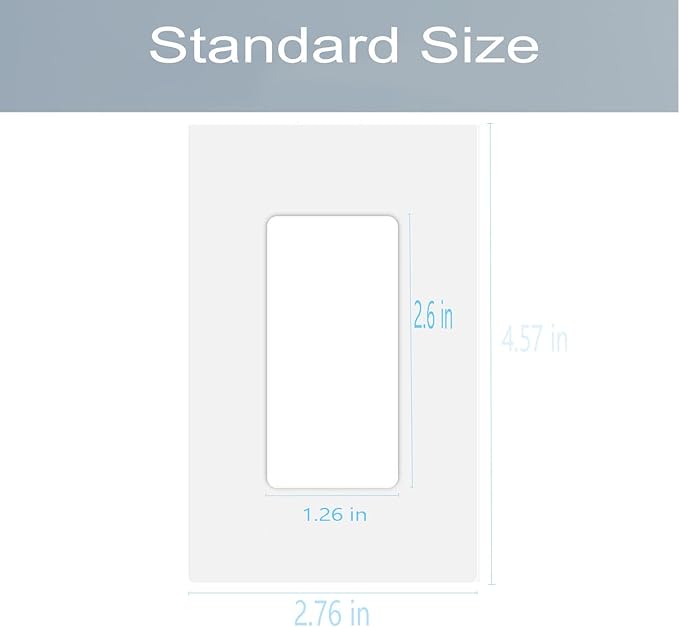 20 Pack 1-Gang Screwless Decorator Wall Plate Cover Switch Outlet Electrical - Image 3