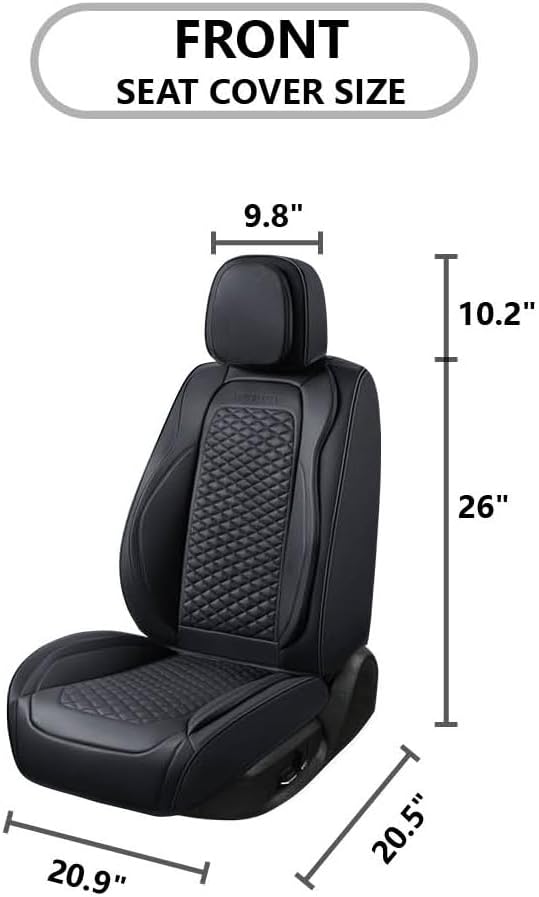 2 Packs Car Seat Covers Leather Car Seat Covers Universal Seat Covers - Image 7
