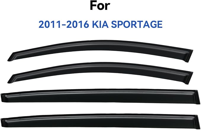 Window Visors Rain Guards for 2011-2016 Kia Sportage, Out-Channel Window Vent - Image 2