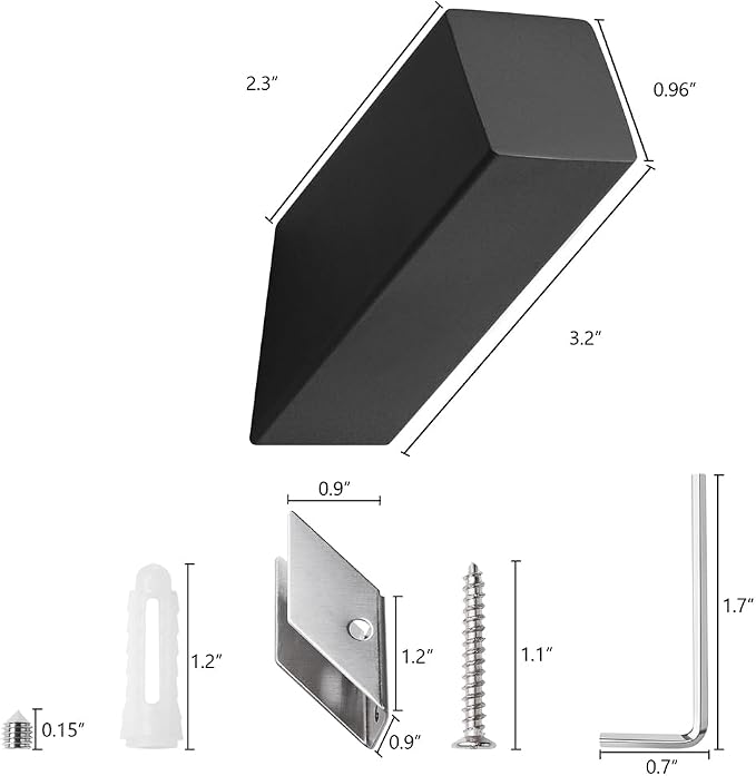 NINETREX Black Towel Hooks Matte Black Robe Hook, Modern Towel Hooks SUS 304 - Image 7