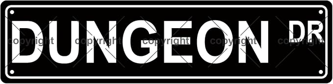 DUNGEON DR Space Metal Tin Street Sign Bar Cafe Garage Cave Home Room Wall by Unknown