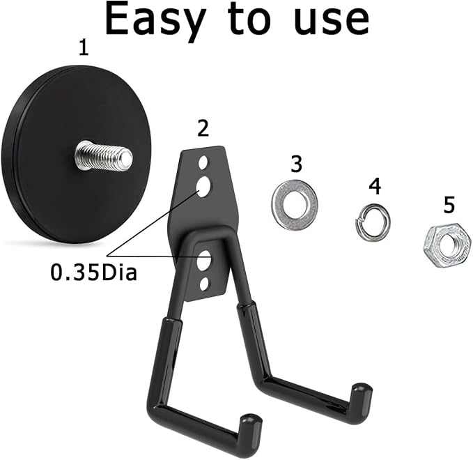 Heavy Duty Magnetic Hooks, Strong Large Magnet Hooks - Image 4