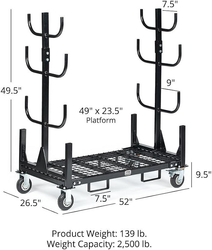 Titan Attachments Mobile Conduit Lumber and Pipe Rack - Image 2