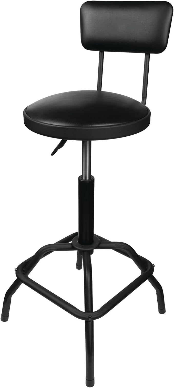 Performance Tool W85016 Pneumatic Stool w/Removable Backrest by PerformanceTool