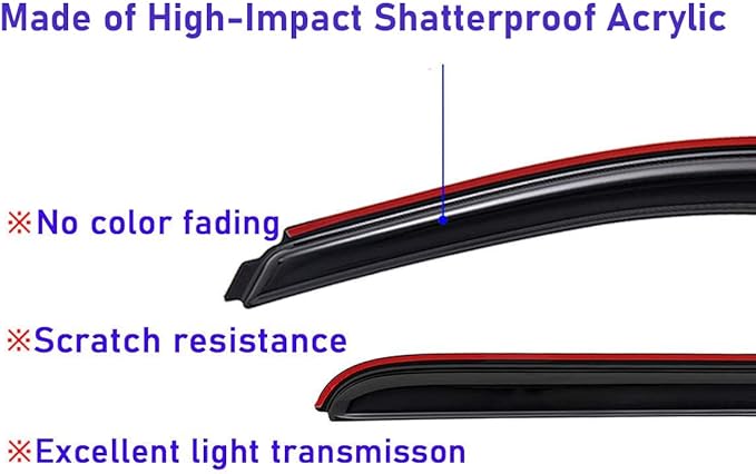 Lightronic Extra Durable Clip-on in-Channel Auto Vent Window Visor, Fits - Image 5